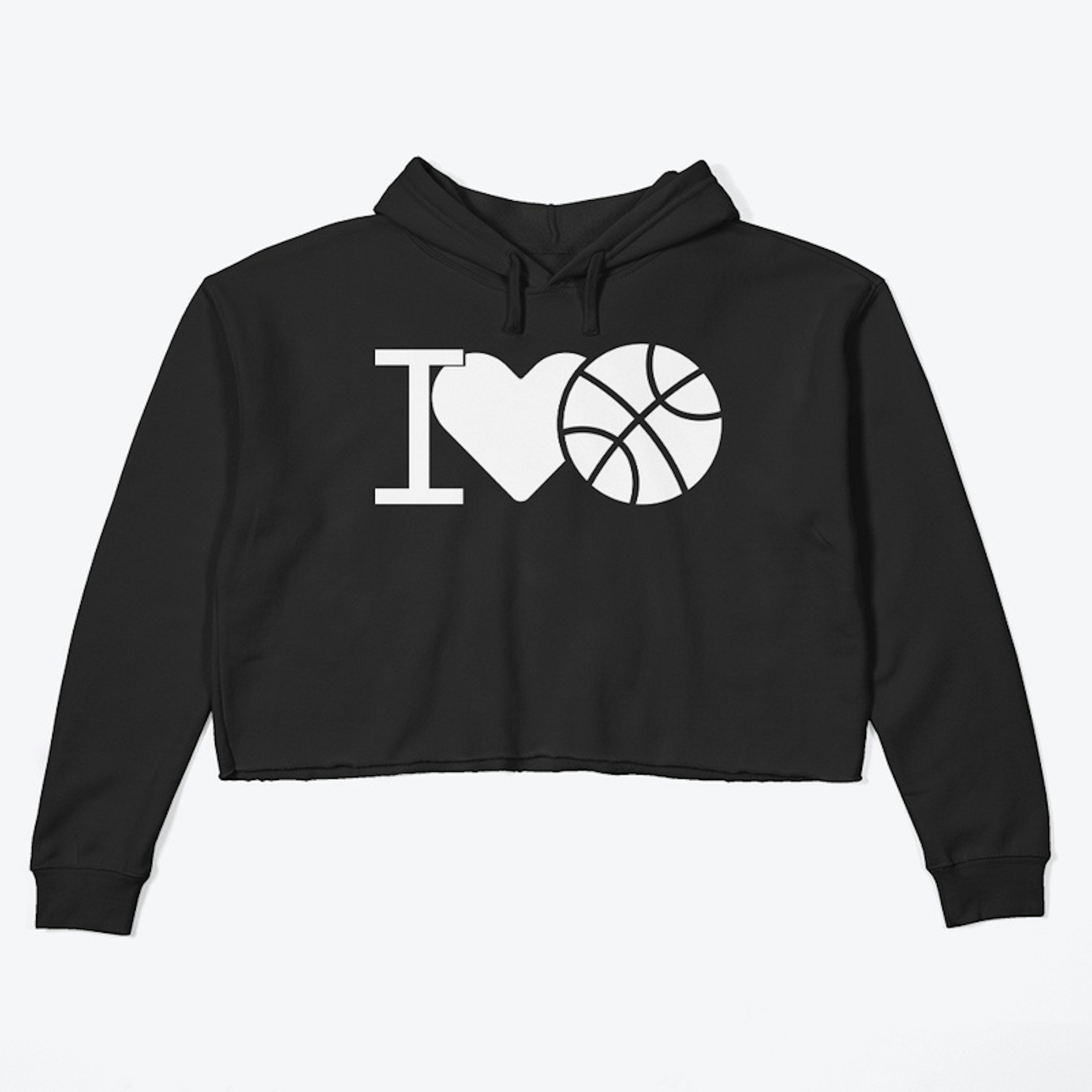 'I Love Basketball' hoodie for women