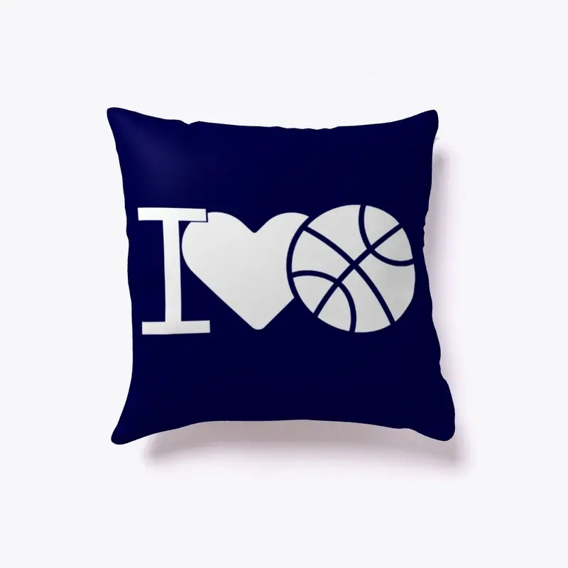 'I Love Basketball' pillow