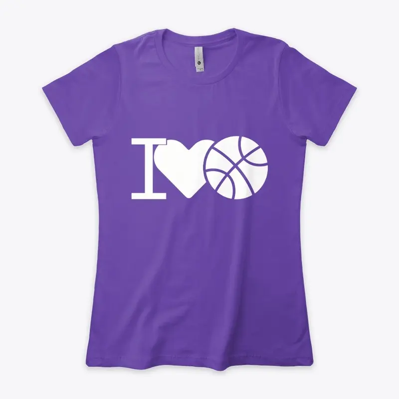 'I Love Basketball' women's tees