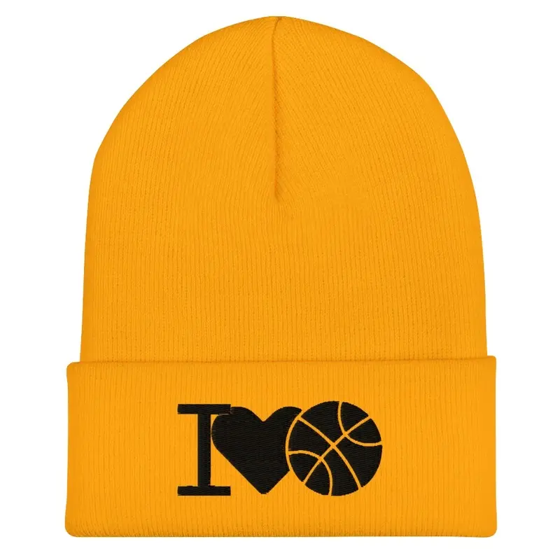 'I Love Basketball' beanie