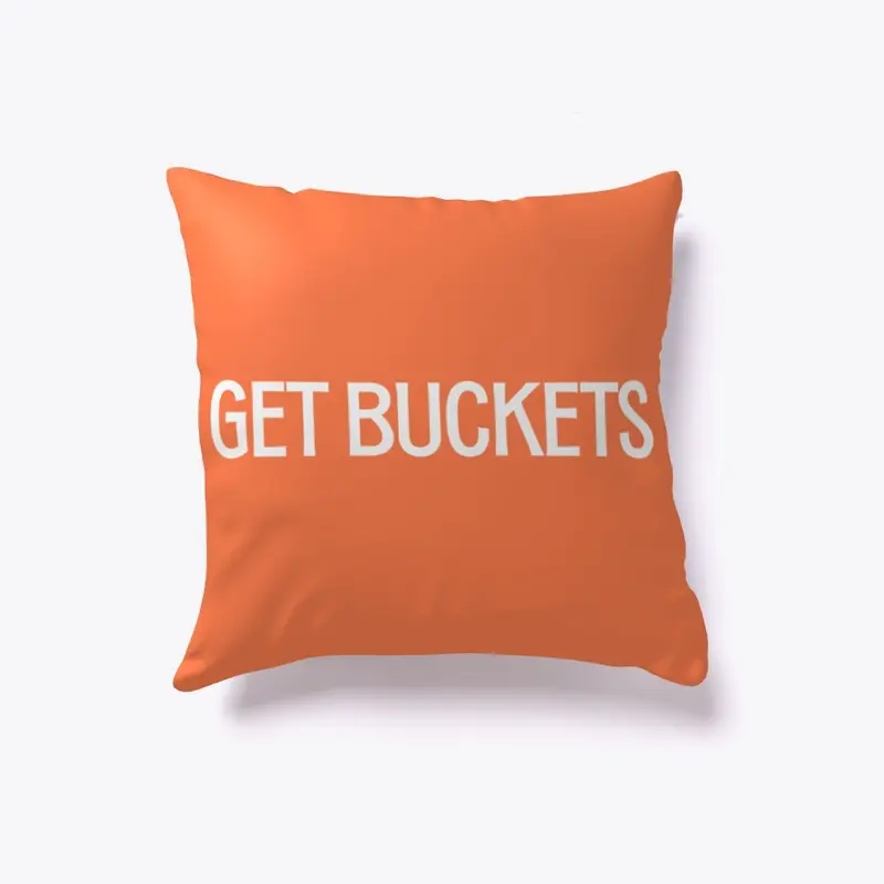 Get Buckets Pillow in White