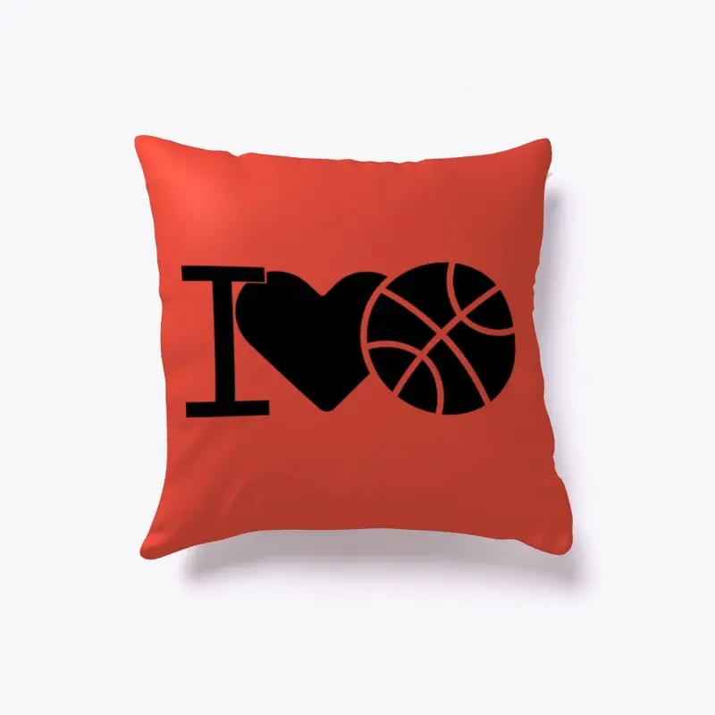 'I Love Basketball' pillow