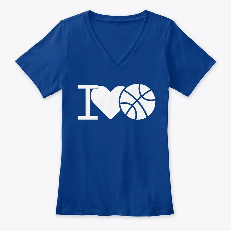 'I Love Basketball' women's tees