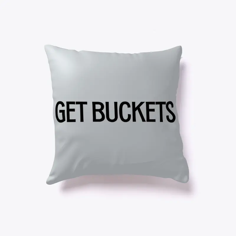 Get Buckets Pillow in Black