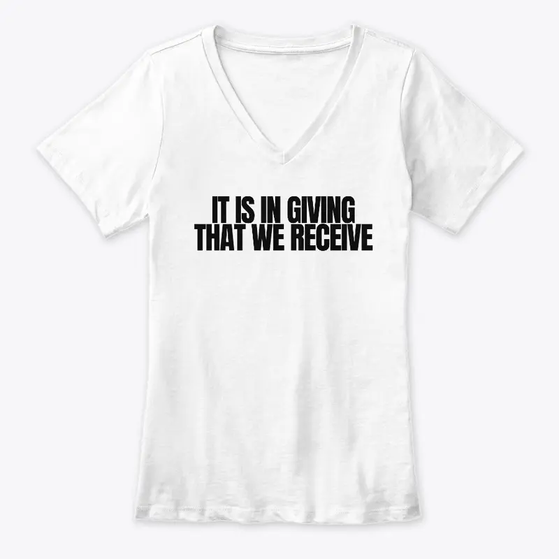 'It Is In Giving...'  women's tee