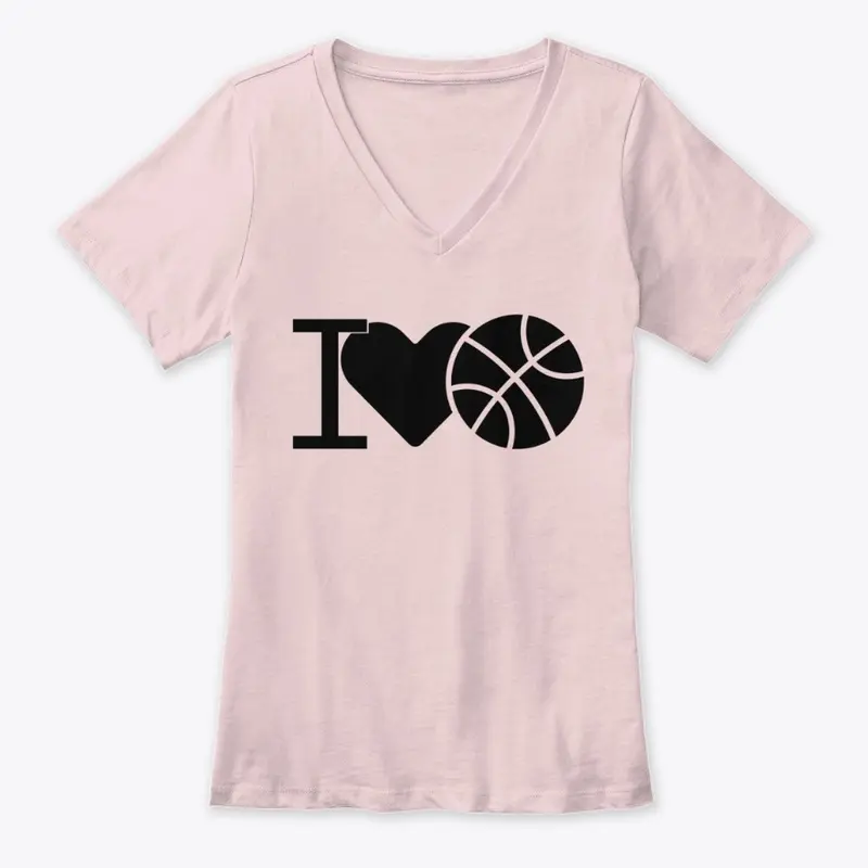 'I Love Basketball' women's t-shirts